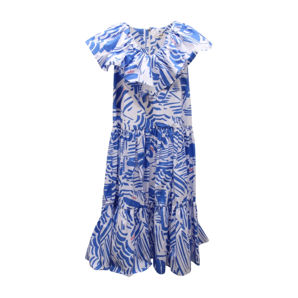 Msgm Blue Dresses, Female, 14 Y, Ms028867 Dress