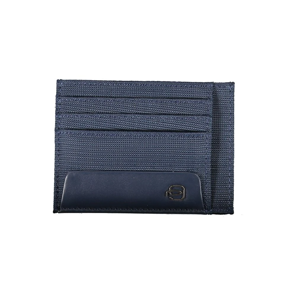 Piquadro Elegante blauwe kaarthouder met contrastdetails Blue Unisex