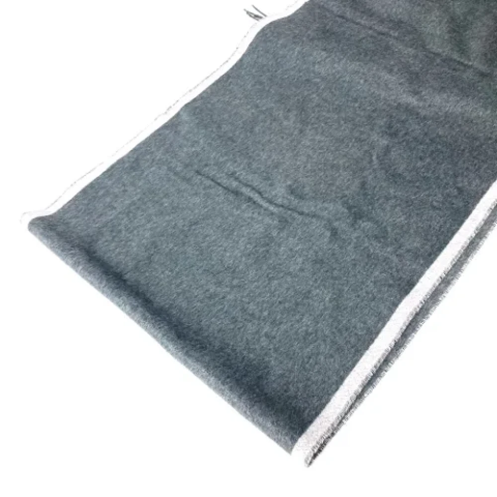 Dior Vintage Pre-owned Silk scarves Gray Dames