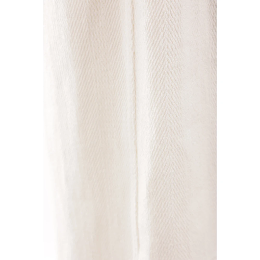 BRUNELLO CUCINELLI Baggy-Fit Broek van Katoen en Linnen White Dames