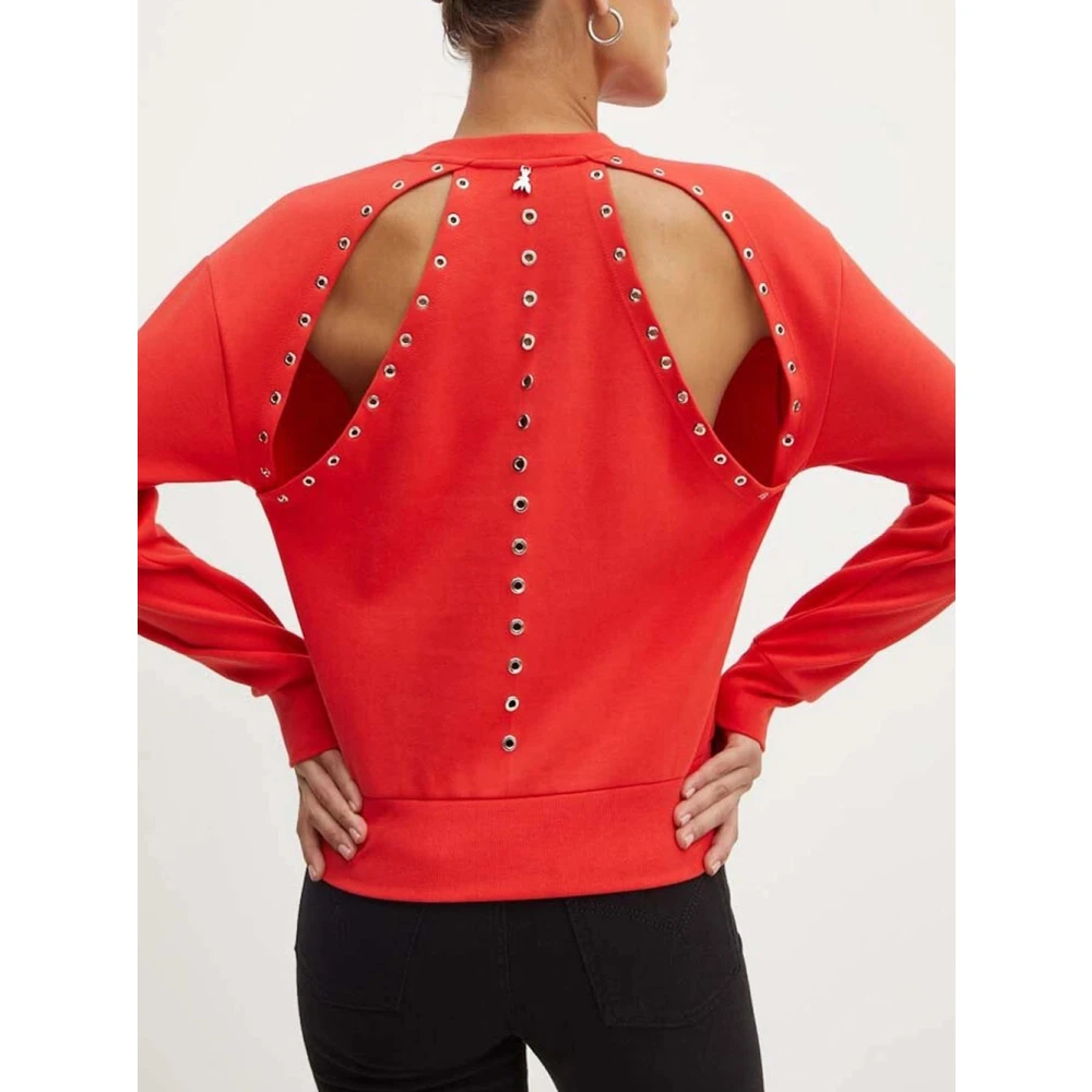 PATRIZIA PEPE Rode Dames Sweatshirt Elegant Ontwerp Red Dames