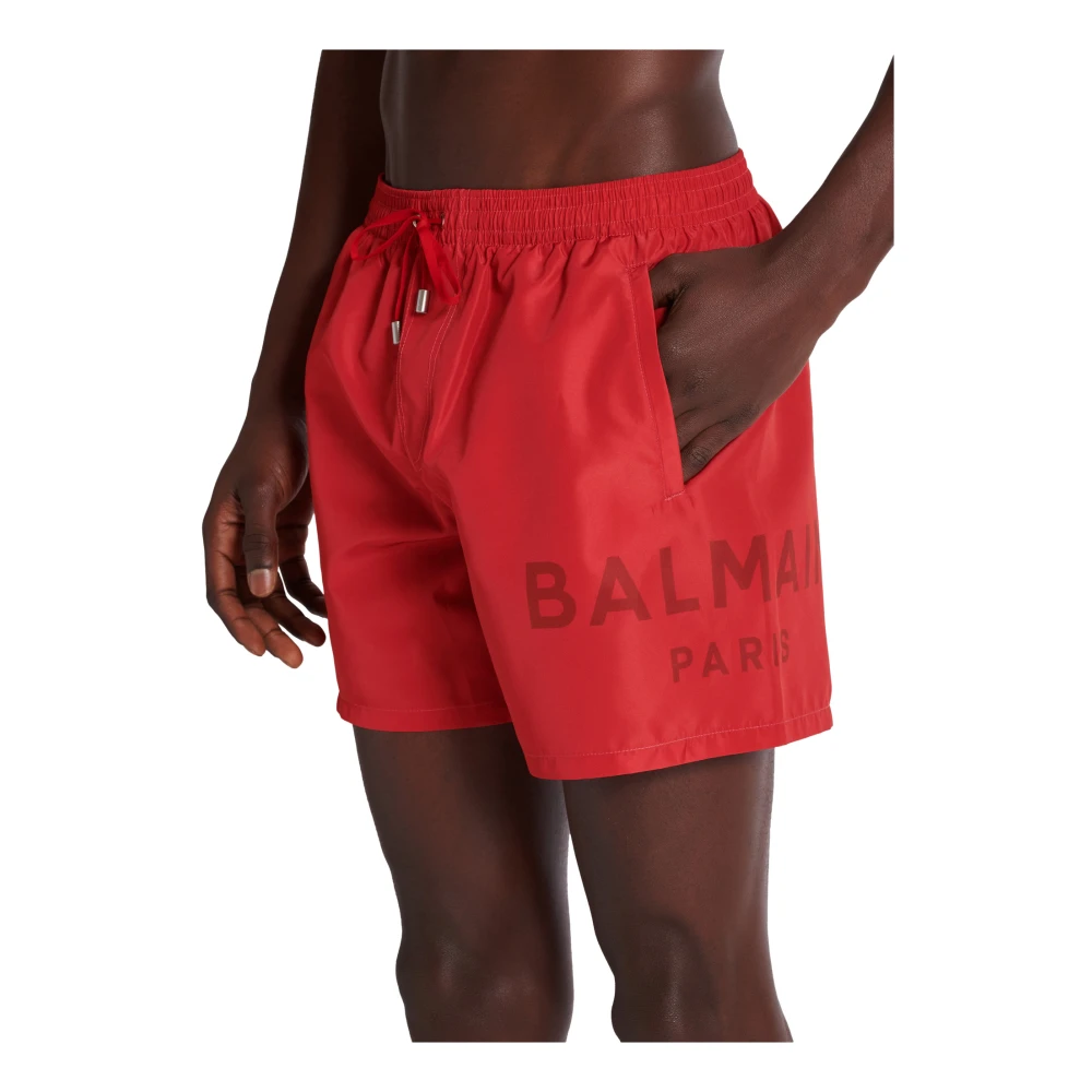 Balmain Gedrukte Pari wim hort Red Heren