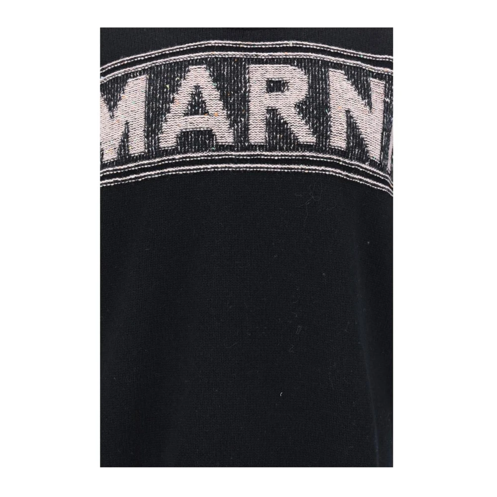Marni Iconische Monogram Wollen Trui Black Heren