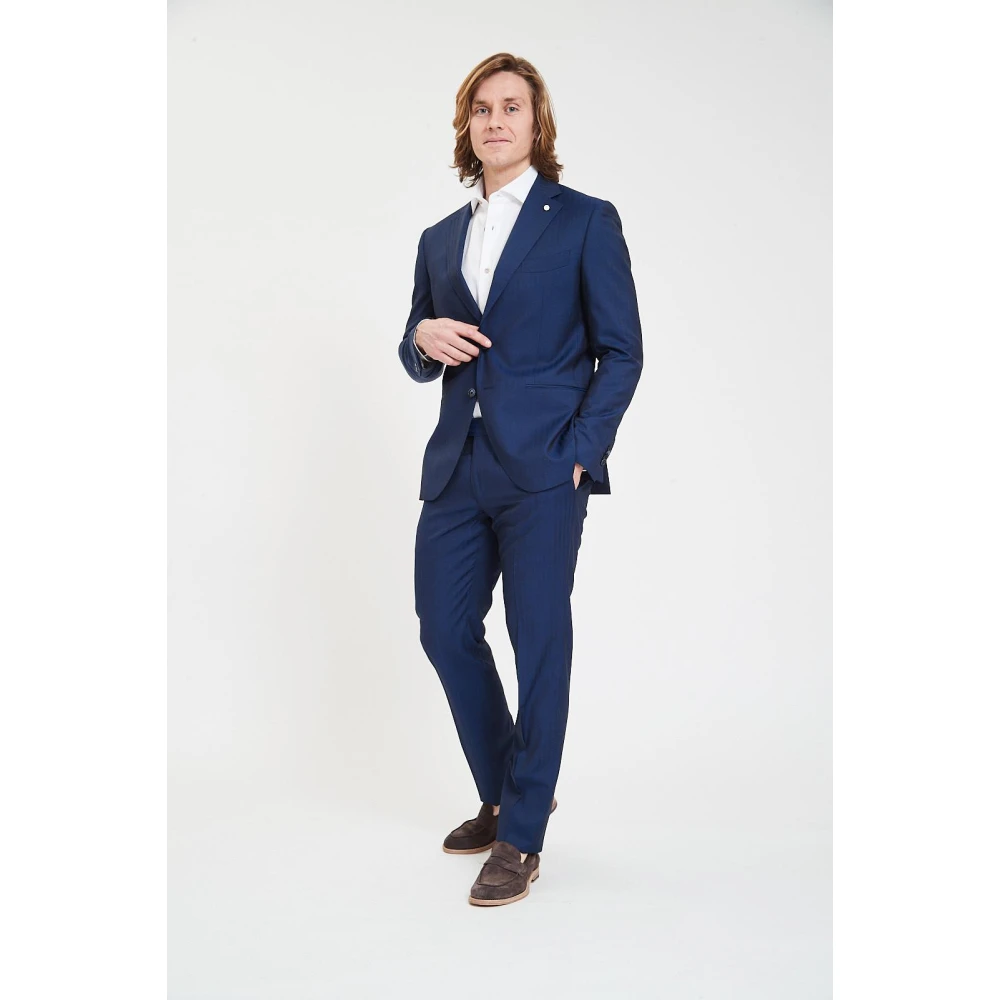 Luigi Bianchi Mantova Elegante Jurk Blue Heren