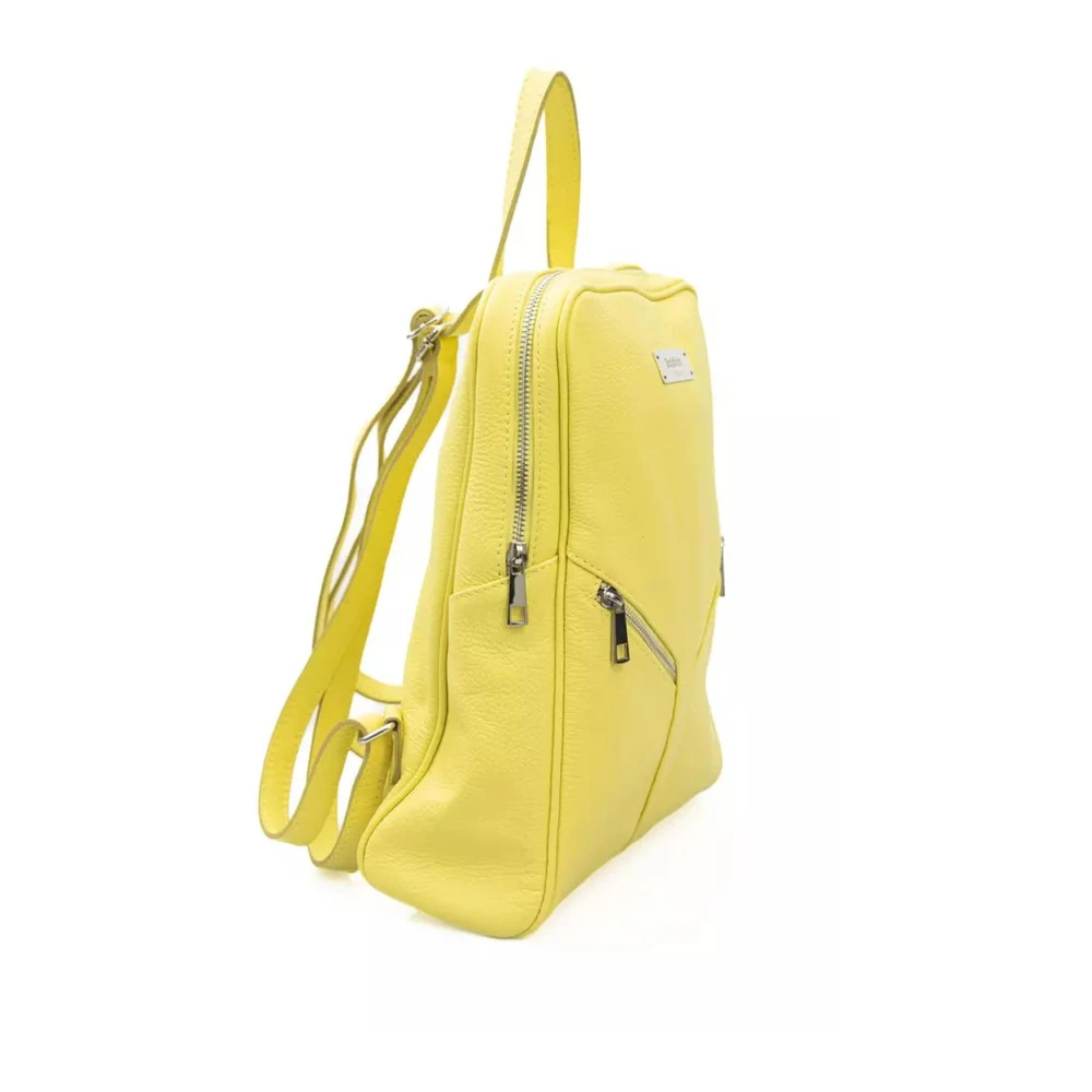 Baldinini Zonnegele leren rugzak Yellow Dames