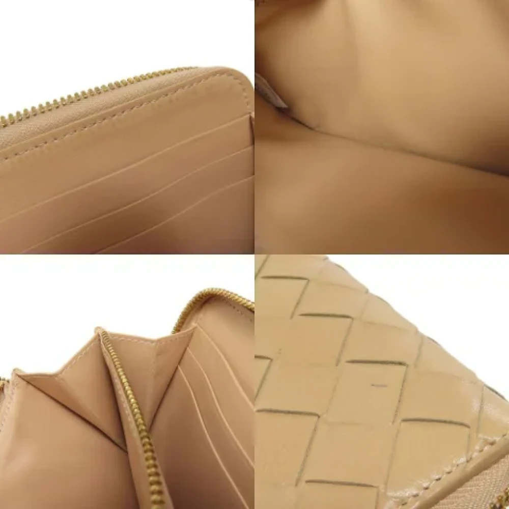 Bottega Veneta Vintage Pre-owned Leather wallets Beige Dames