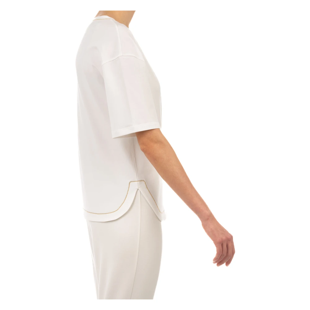 Le Tricot Perugia Witte T-shirt White Dames