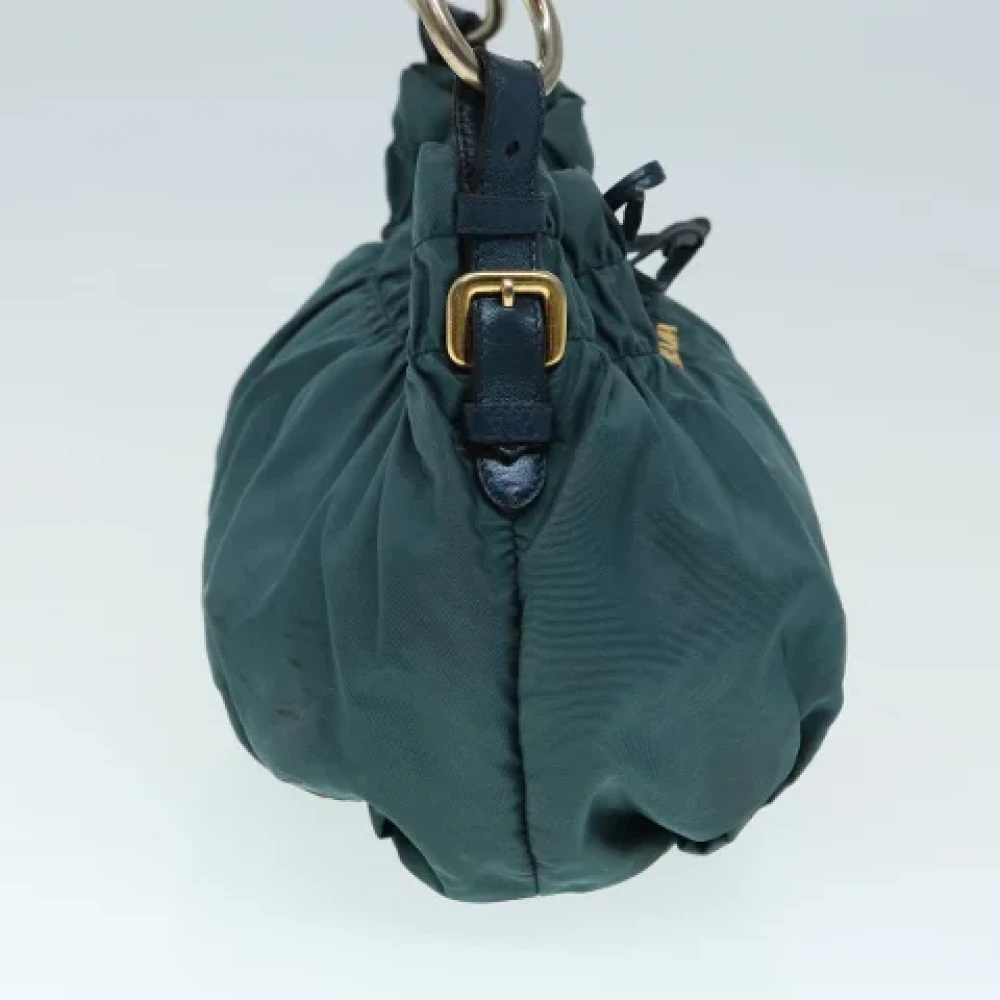 Prada Vintage Pre-owned Nylon handbags Green Dames