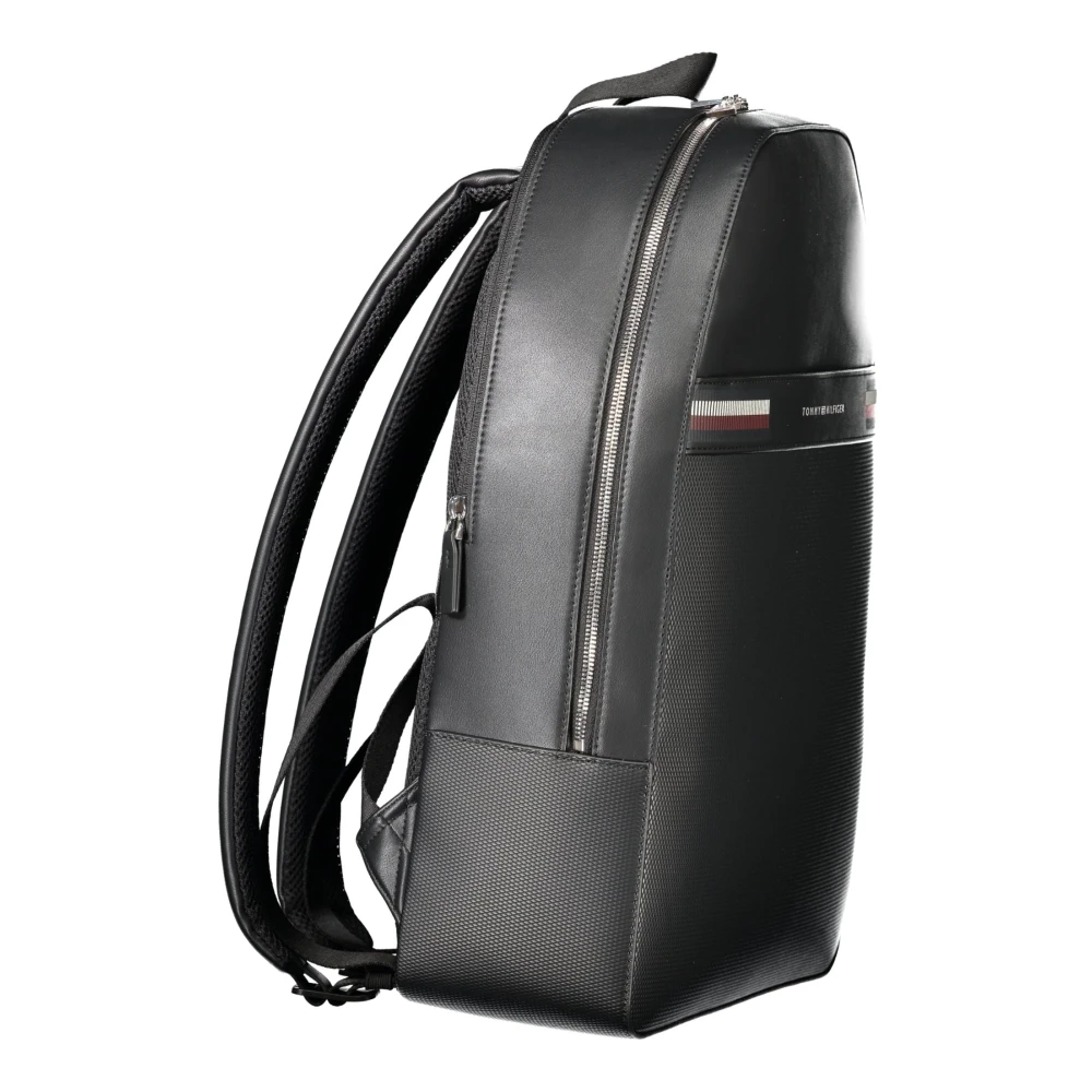 Tommy Hilfiger Zwarte herenrugzak met laptopvak Black Heren
