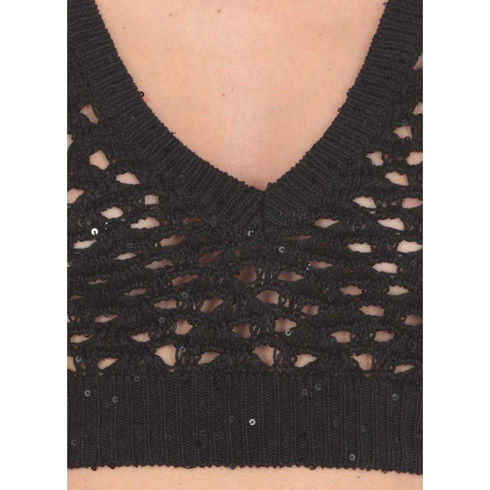 BRUNELLO CUCINELLI Sleeveless Tops Black Dames