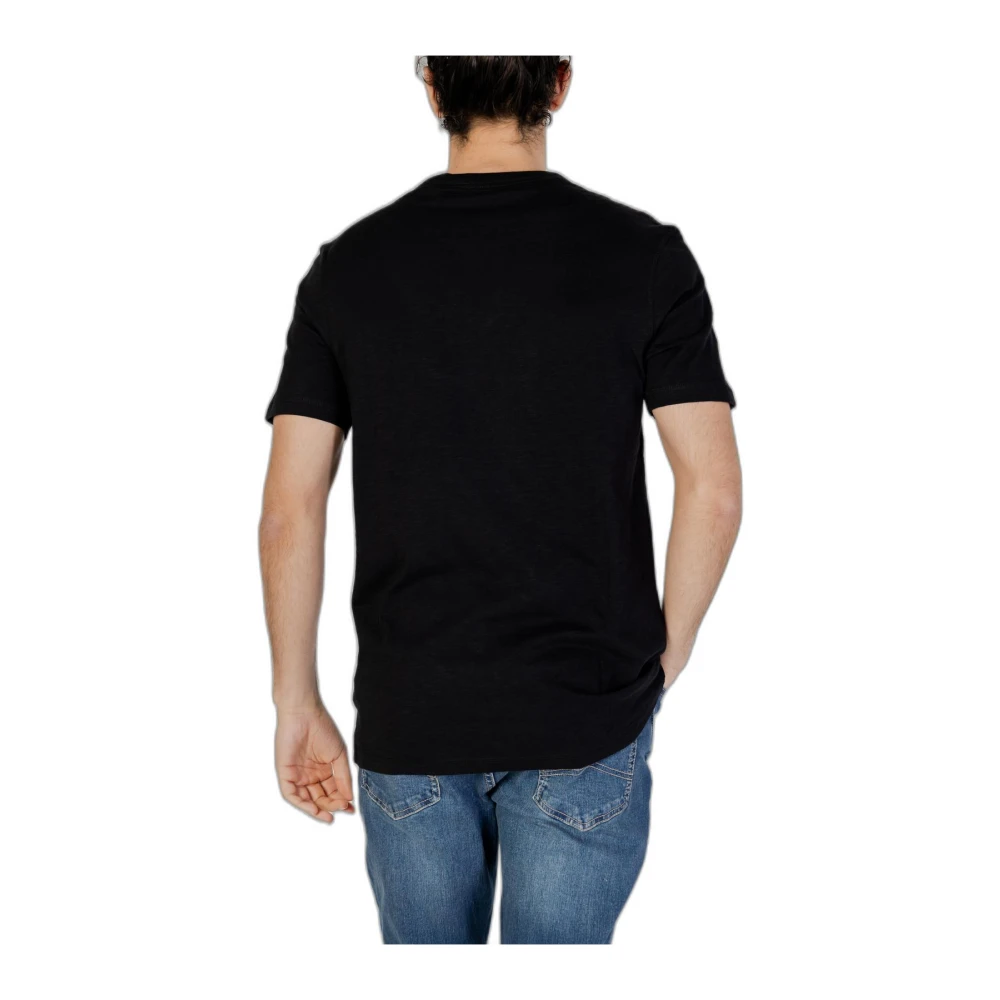 Hugo Boss Zwart Print Korte Mouw Tee Black Heren