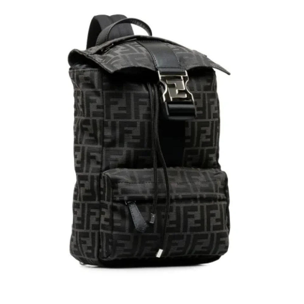 Fendi Vintage Pre-owned Canvas shoulder-bags Black Dames