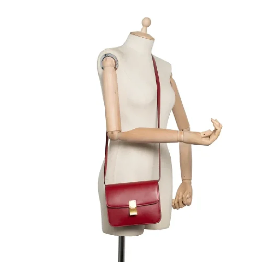 Celine Vintage Pre-owned Leather celine-bags Red Dames