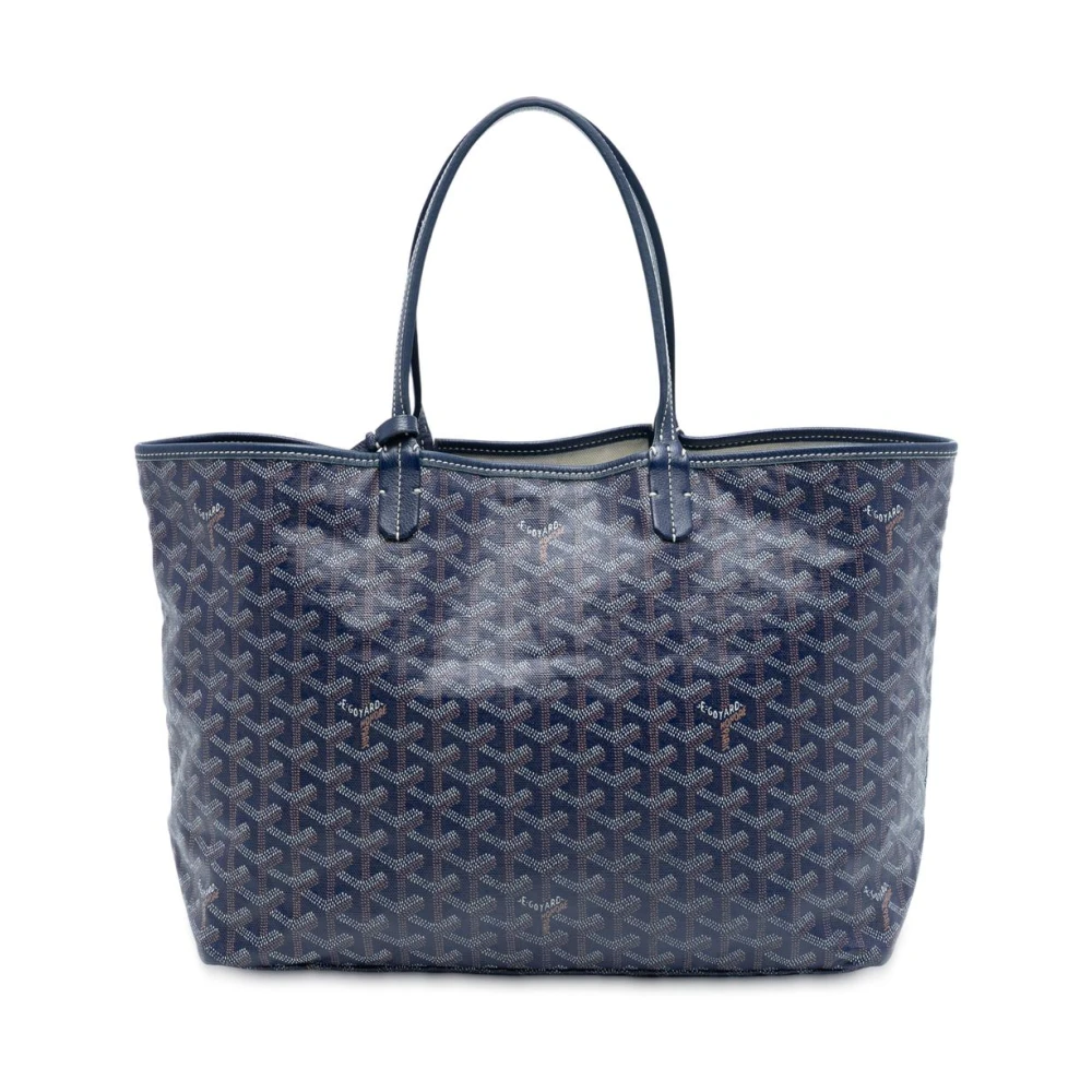 Goyard Vintage Women's Blue Vintage Tote Bags, One Size, Pre-Owned Vintage Tote Bag With Signature Pattern