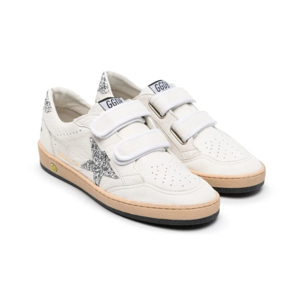 Golden Goose Vit Silver Ballstar Strap Sneakers White, Unisex