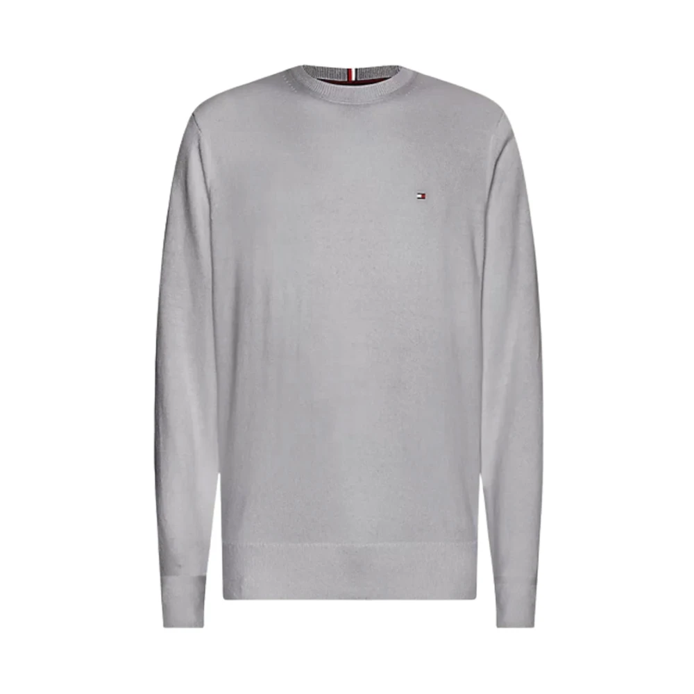Tommy Hilfiger Grijze Plus Size Kasjmier Gebreide Trui voor Heren Gray Heren