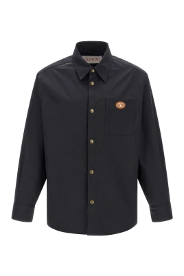 Nylon Shirt Jacket With Patch VLogo