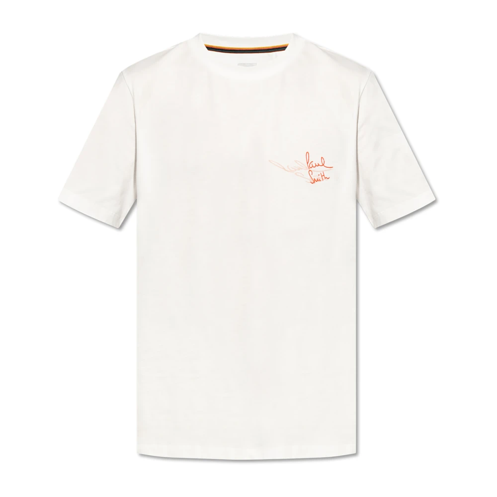 Paul Smith T-shirt met logo White Heren