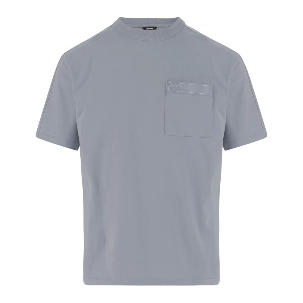 K-way Katoen Crew Neck T-shirt Grijs Gray Heren