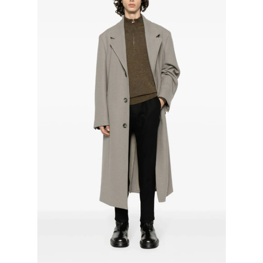 Kiton Groene Mélange High-Neck Trui Green Heren