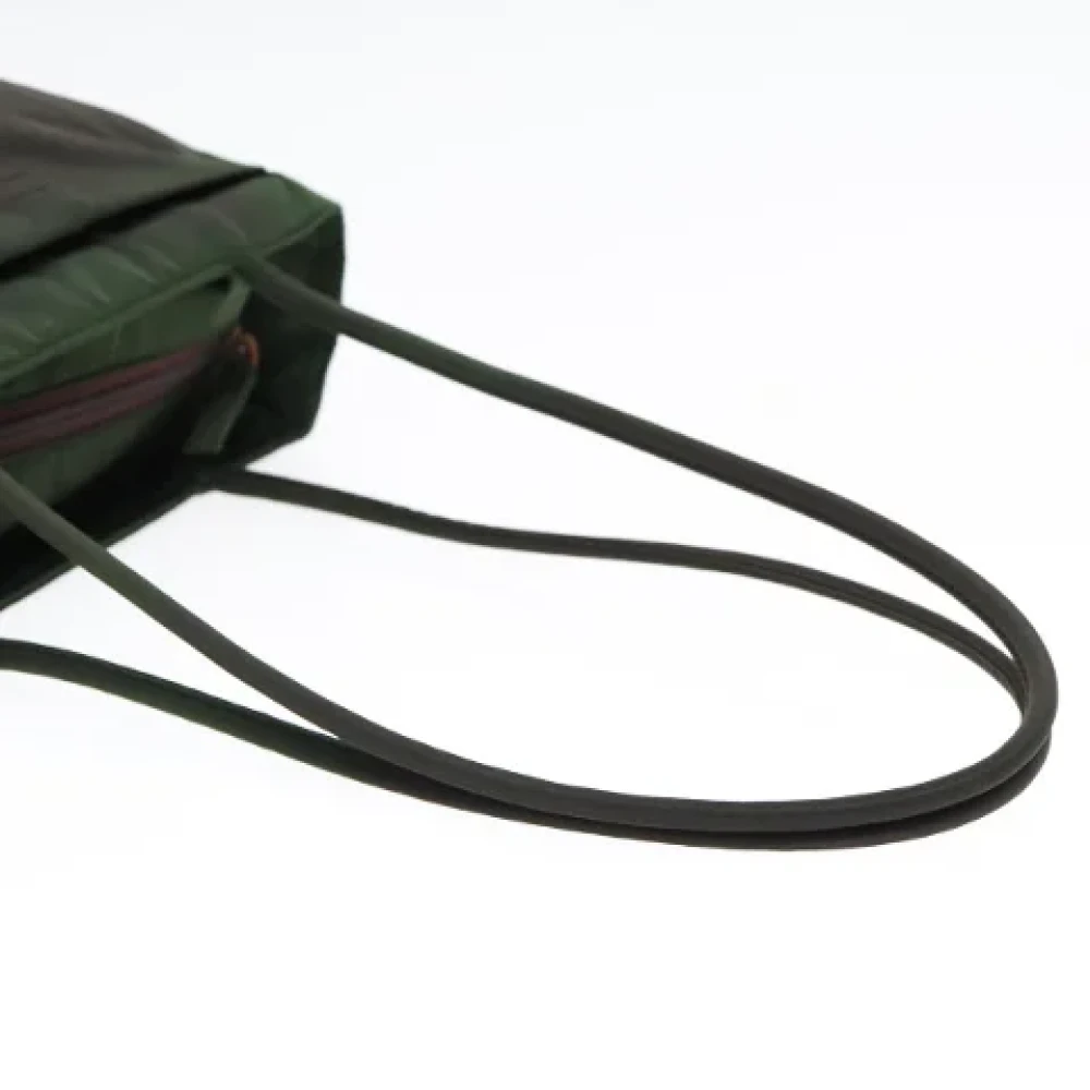 Prada Vintage Pre-owned Nylon handbags Green Dames