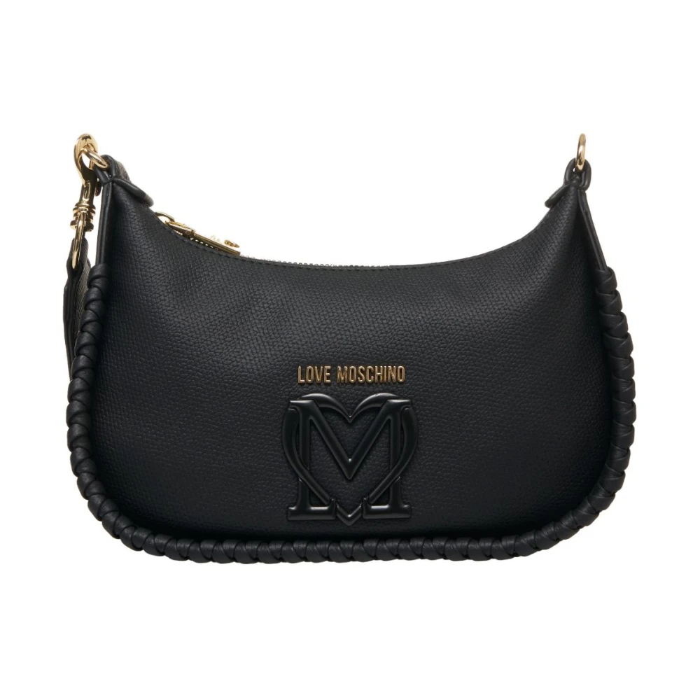 Love Moschino Zwarte Schoudertas Mini Hobo Stijl Black Dames