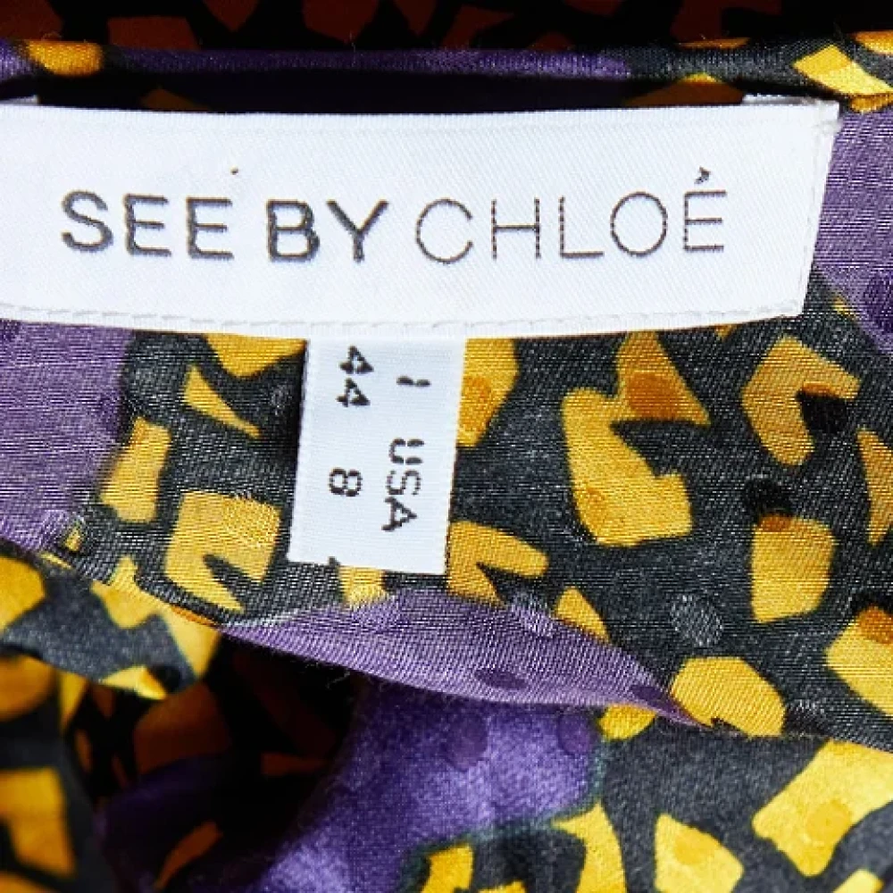 Chloé Pre-owned Cotton dresses Purple Dames