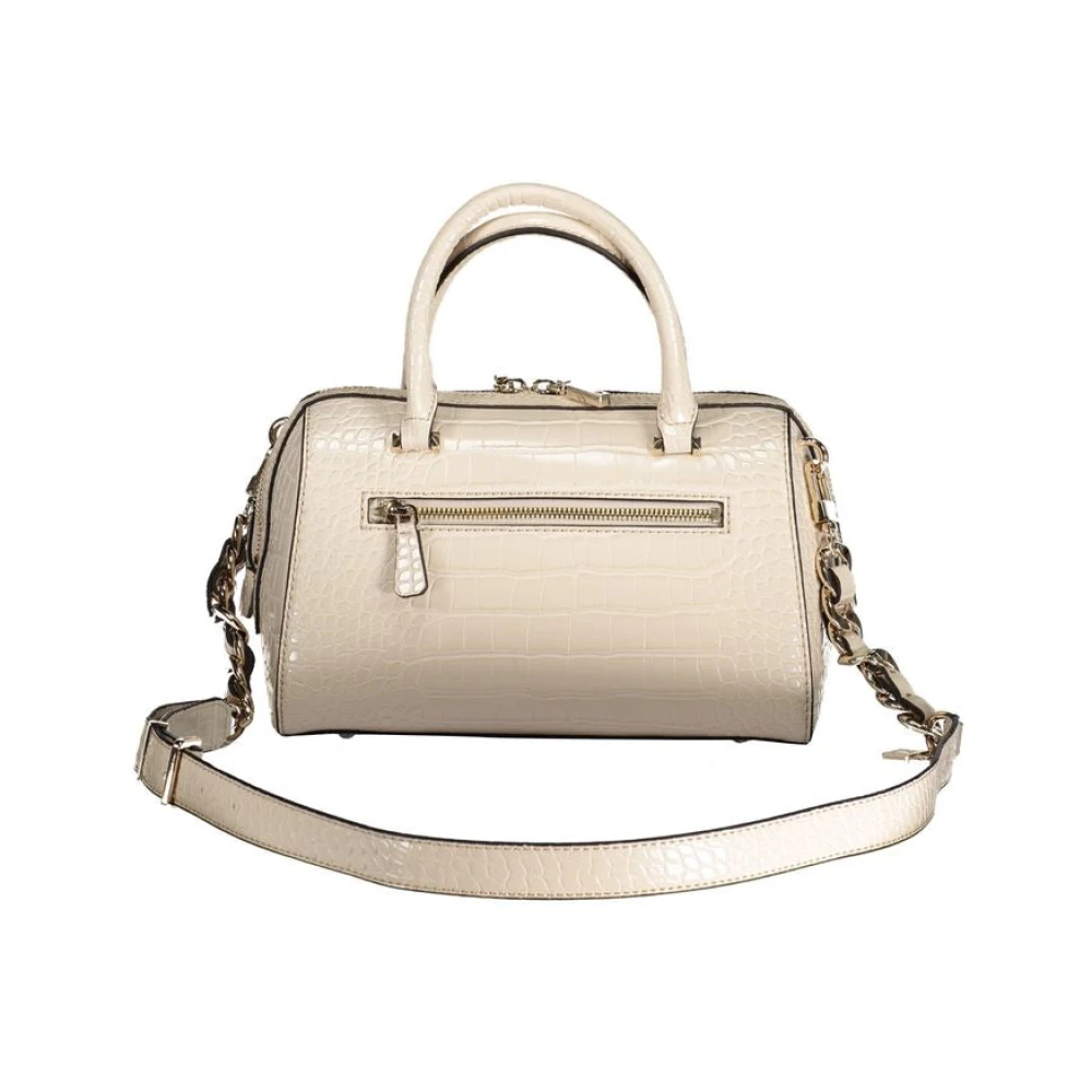 Guess Beige Handtas met Verstelbare Schouderriem Beige Dames