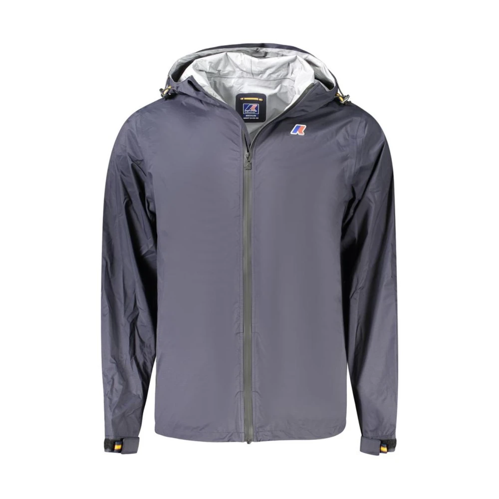 K-way Blauwe Opvouwbare Polyesterjas Blue Heren