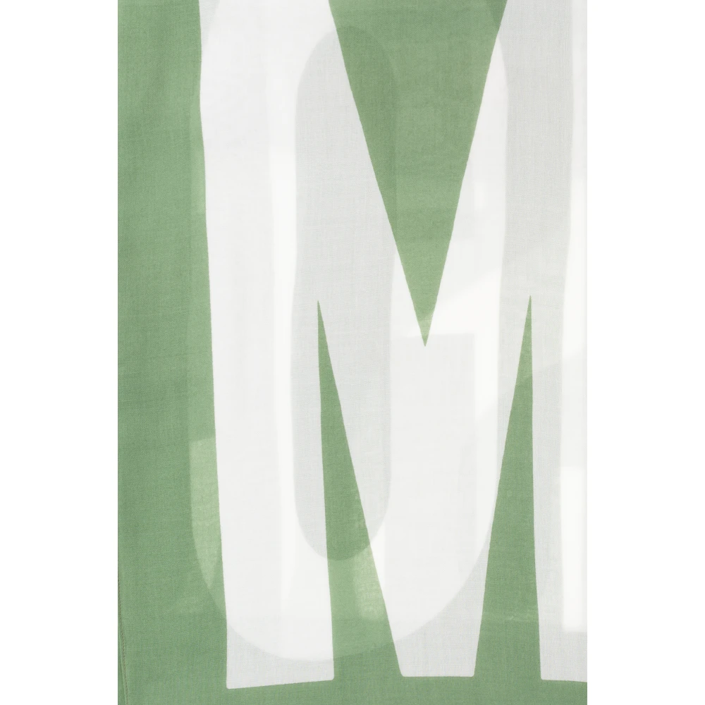 Moschino Sjaal met logo Green Unisex