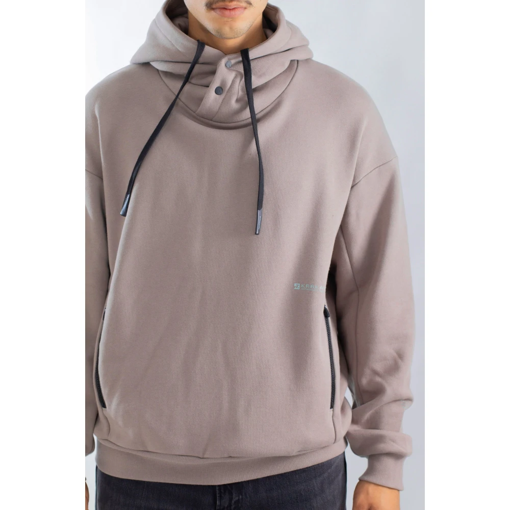 Krakatau Taupe Trekkoord Hoodie Beige Heren