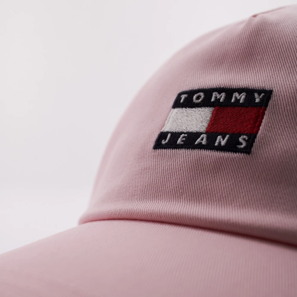 Tommy Jeans Heritage Core 5 Panel Cap Pink Dames
