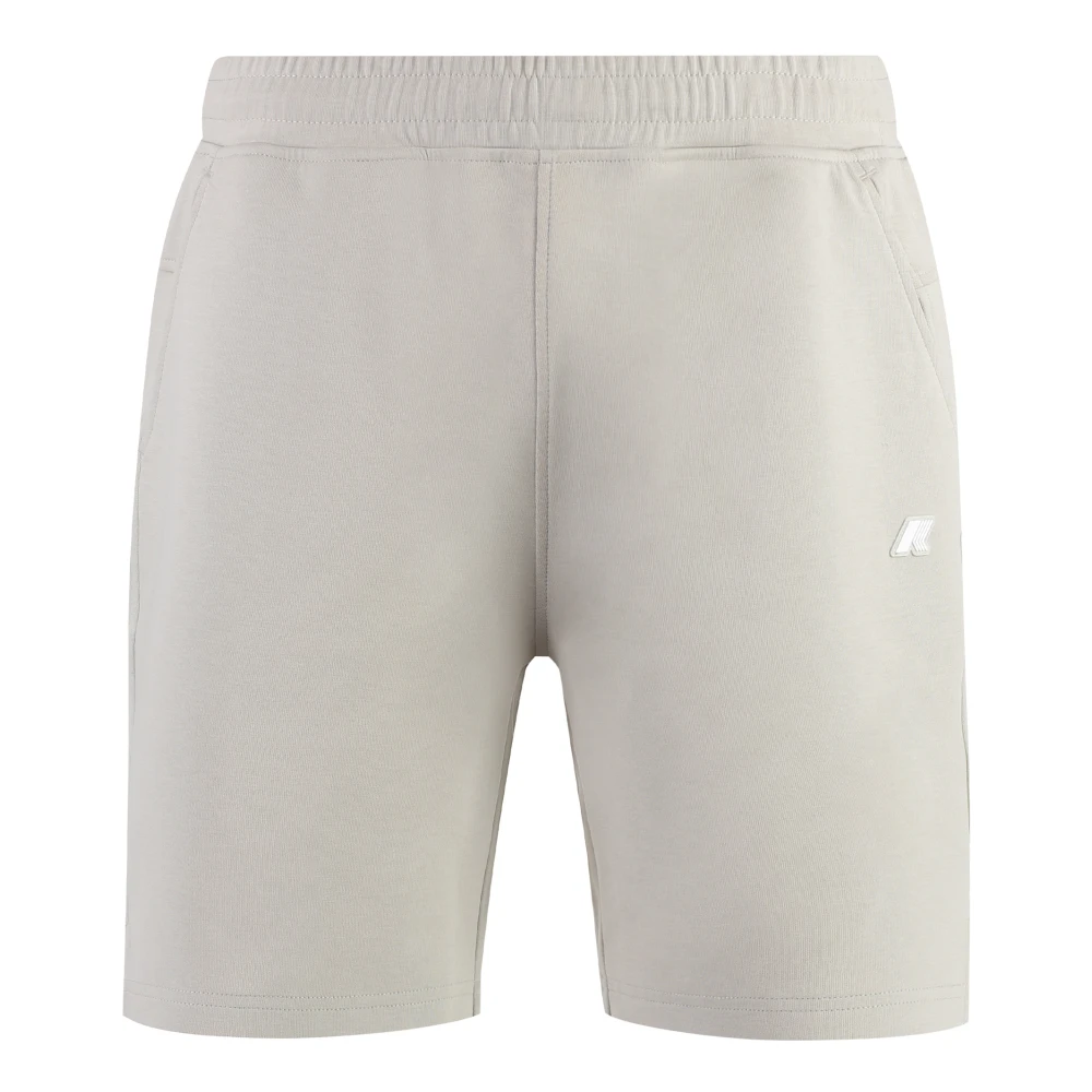 K-Way Men's Beige Keny Cotton Bermuda Shorts - Casual Shorts - S - Shorts