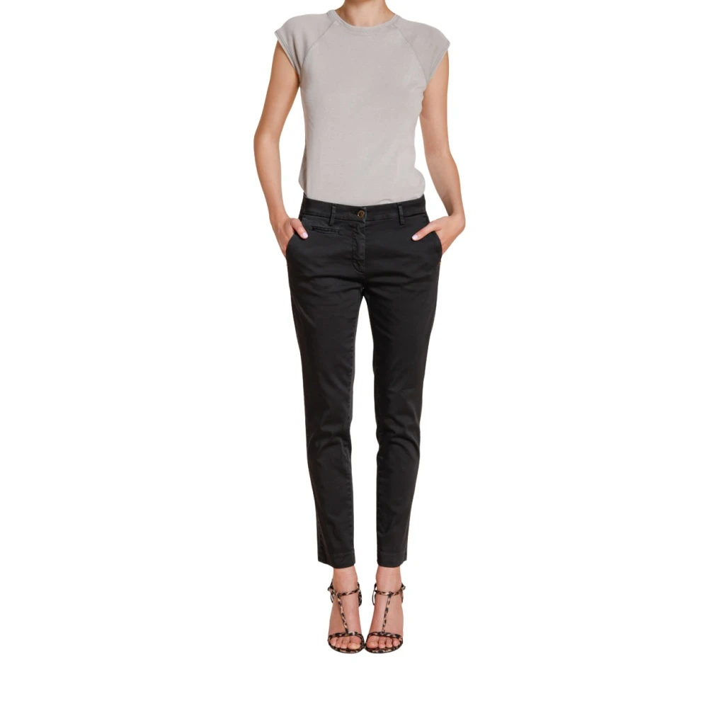 Mason's Donna Nero - New York Slim Chino - Trousers - Xs