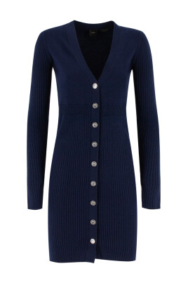 robe-bleu-marine-col-en-v-aw24