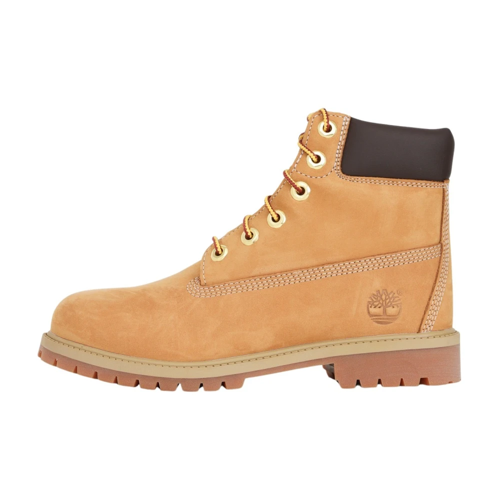 Timberland Women's Beige Lace-Up Boots, 4 Uk, Premium 6 Inch Lace-Up Boot