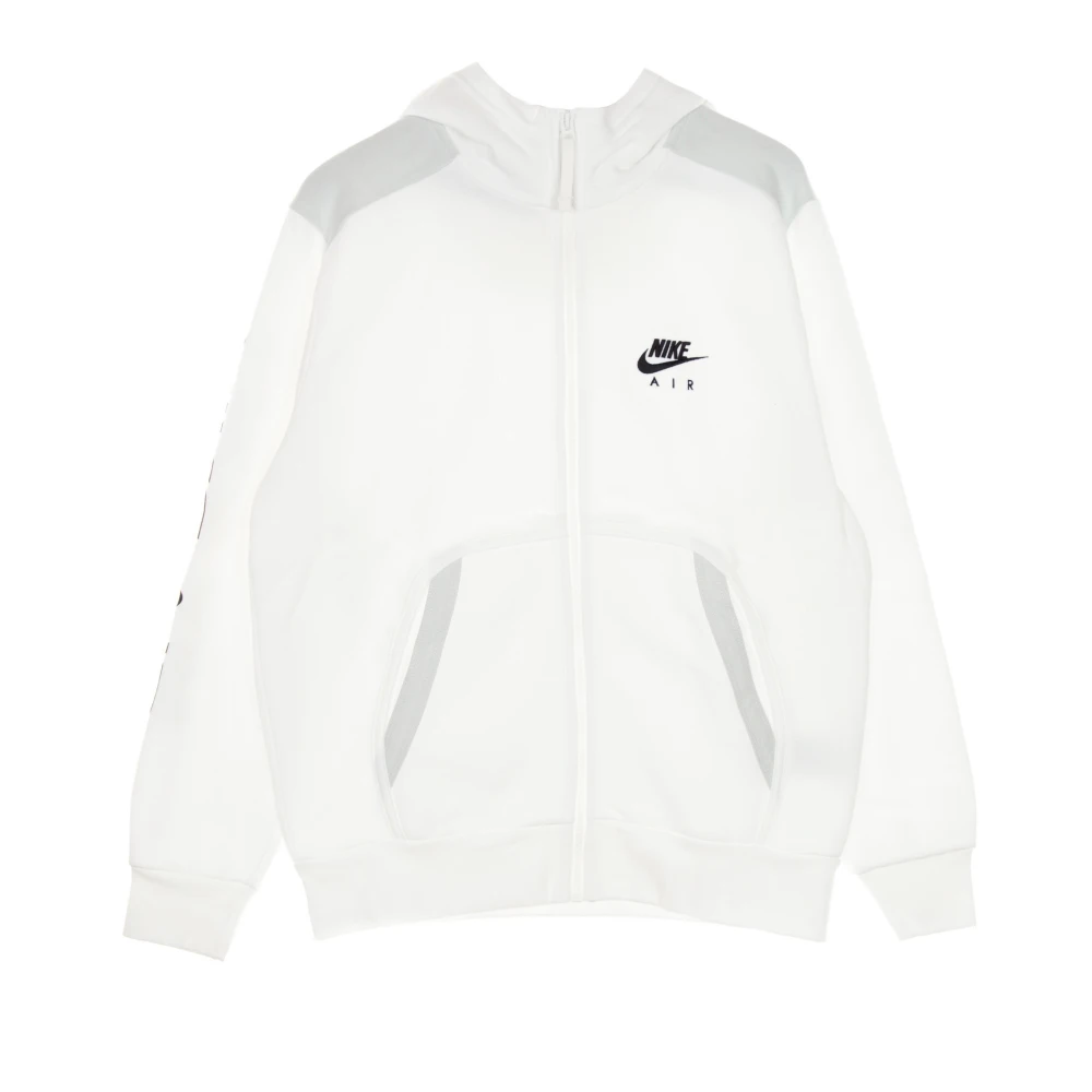 Nike Sporty Air Hoodie Zip Sweatshirt White, Herr