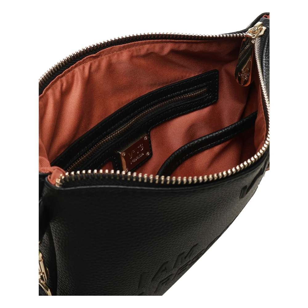 V73 Zwarte schoudertas met ritssluiting Black Dames