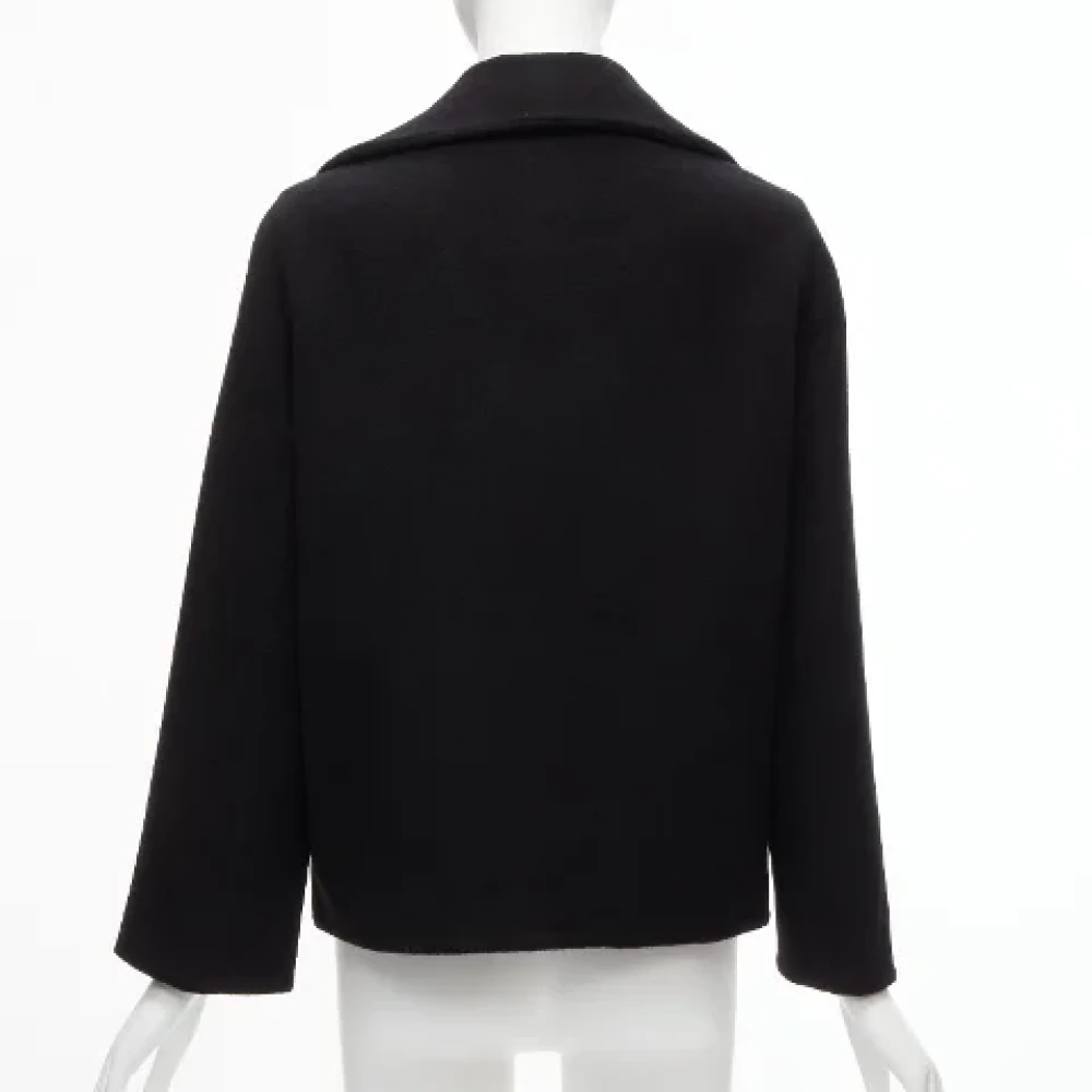 Hermès Vintage Pre-owned Cashmere outerwear Black Dames