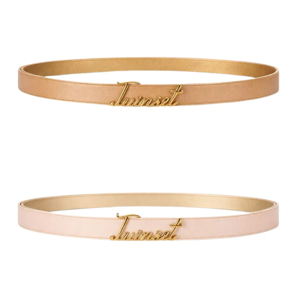 Twinset Beige Belts, Unisex, S, Double-Face Belt