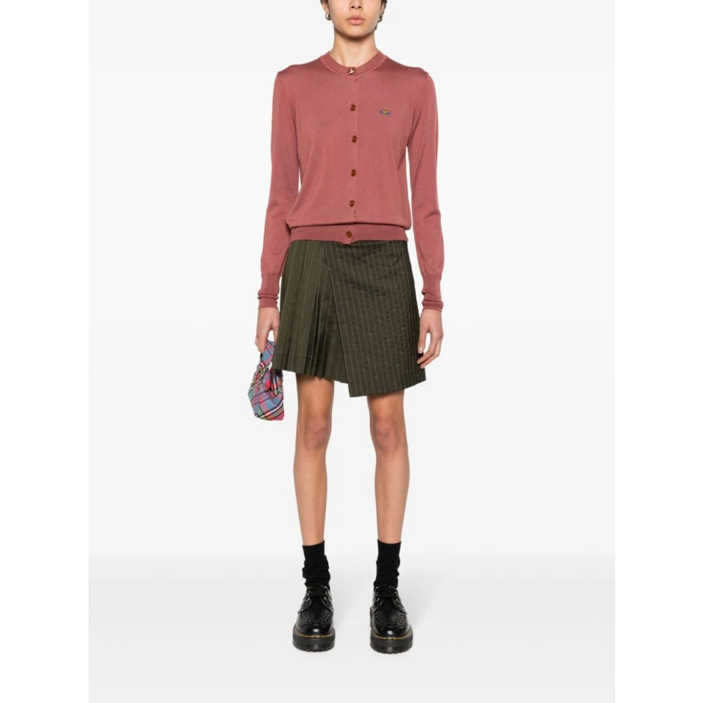 Vivienne Westwood Bordeaux Sweater met Orb Logo Red Dames
