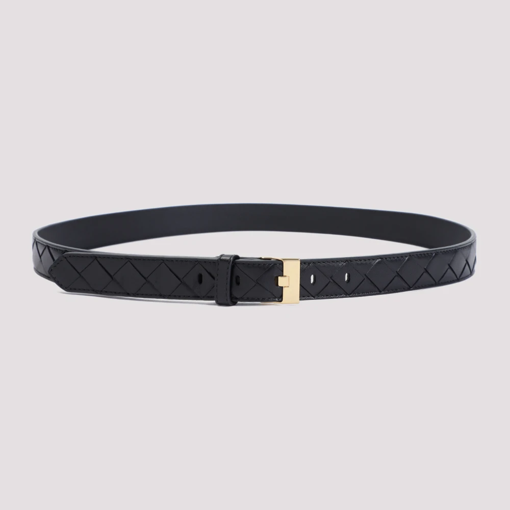 Bottega Veneta Zwarte Horlogeband 1019 Black Dames