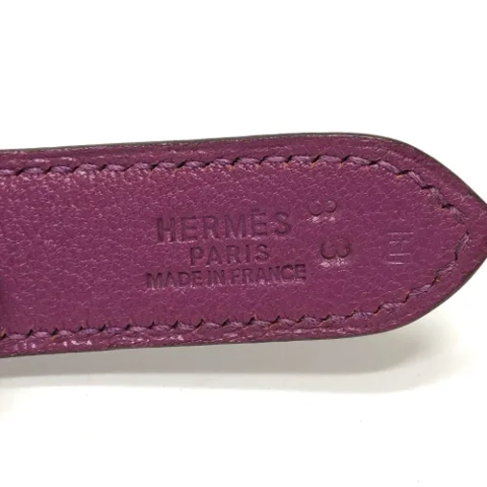 Hermès Vintage Pre-owned Leather shoulder-bags Purple Dames