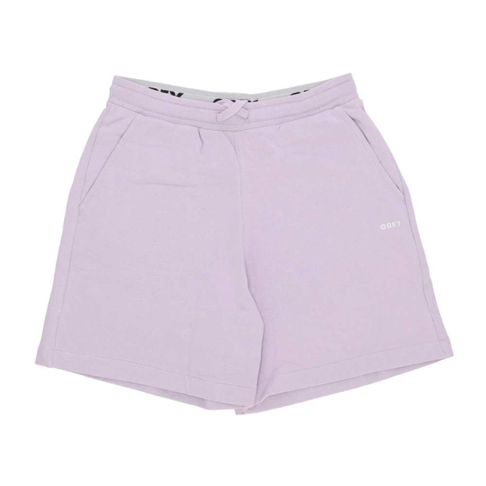Obey Purple Short Shorts, Female, S, Short Tracksuit Trousers In Orchid Petal