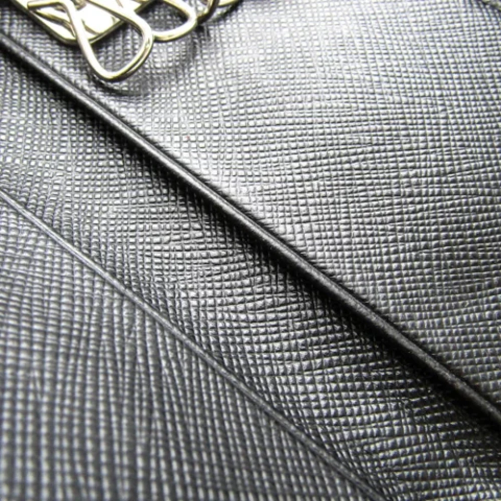 Prada Vintage Pre-owned Leather key-holders Black Dames