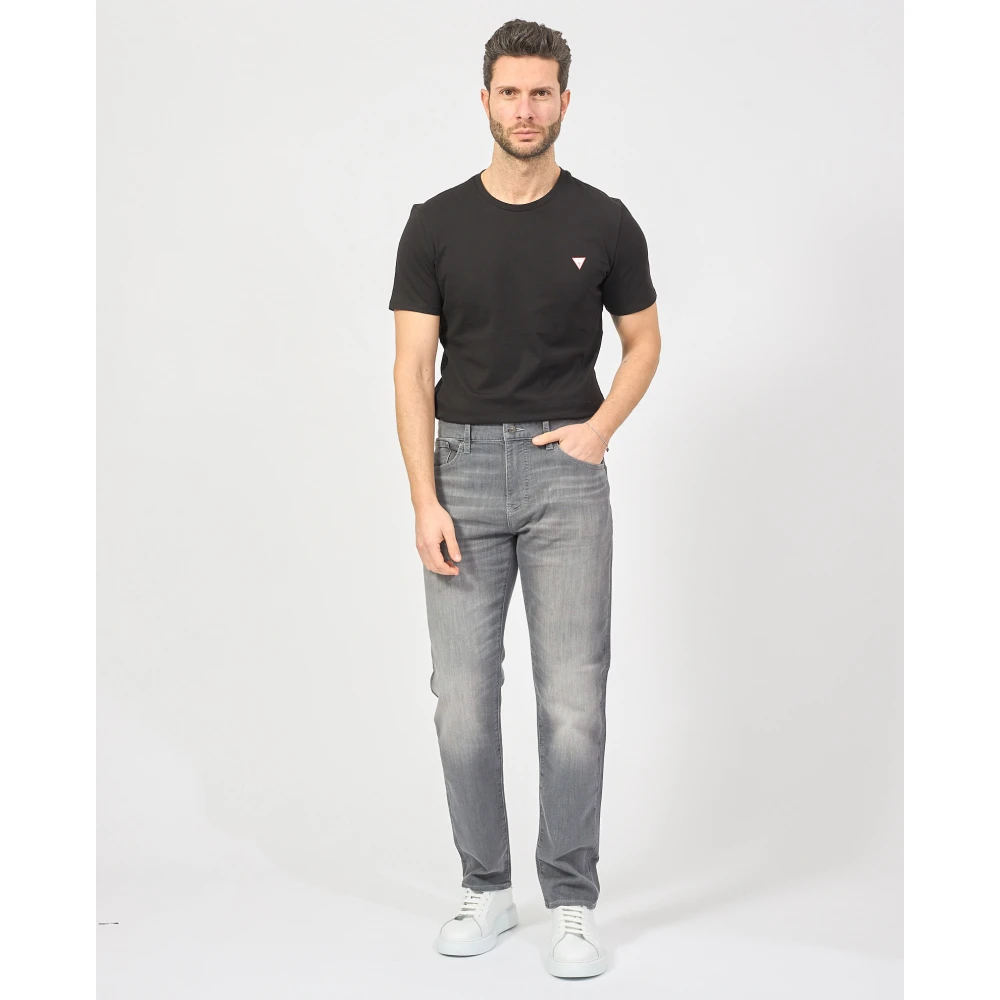 Armani Exchange Grijze 5-pocket regular fit jeans Gray Heren