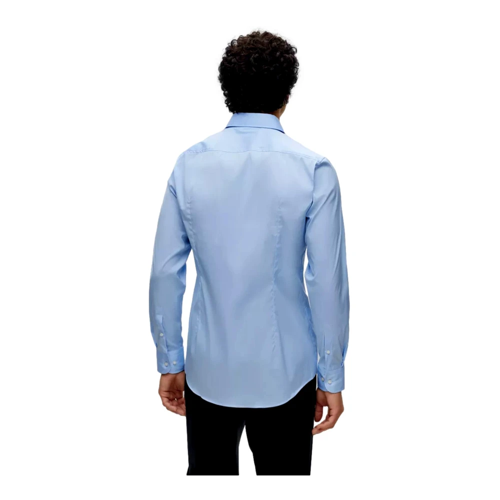 Hugo Boss Slim Fit Jersey Shirt P-HANK-s-kent Blue Heren