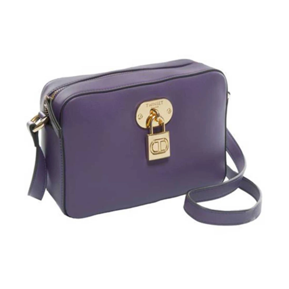 Twinset Dames cameratas met verstelbare band en ritssluiting Purple Dames