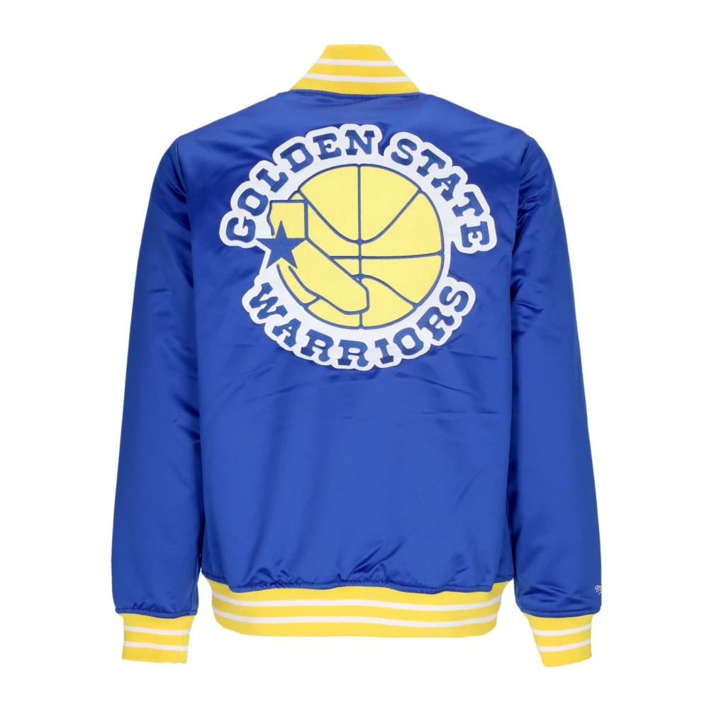 Mitchell & Ness NBA Bomberjack Golden State Warriors Blue Heren