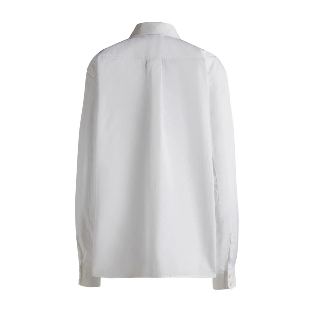 Bally Geborduurd Logo Katoenen Overhemd White Dames